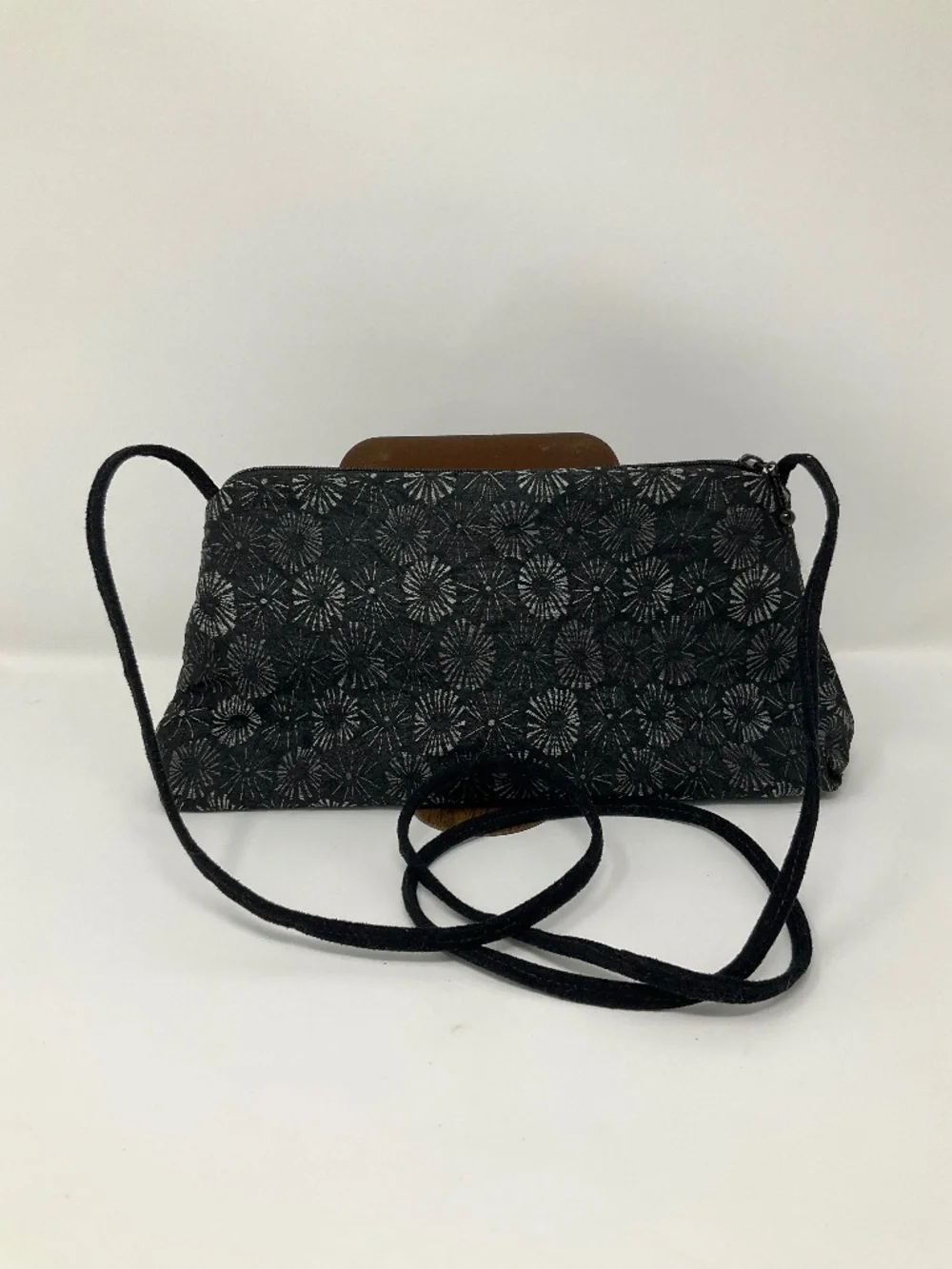 ^Maruca of Boulder Small Shoulder Bag^ B&W Japanese Island Batik Design ^